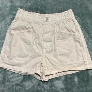 Madewell Denim PullOn Paperbag Utility Shorts Garment-Dyed Edition Vintage Linen